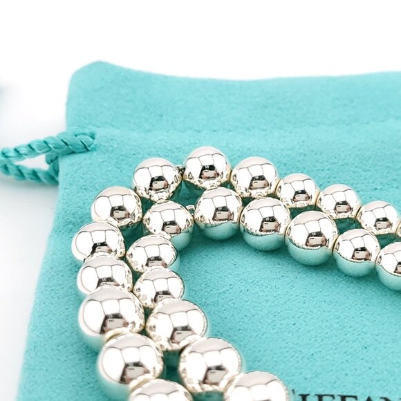 Tiffany & Co Sterling Silver Graduated Ball Bead Beaded Hardwear 16.25' Necklace - Picture 7 of 9